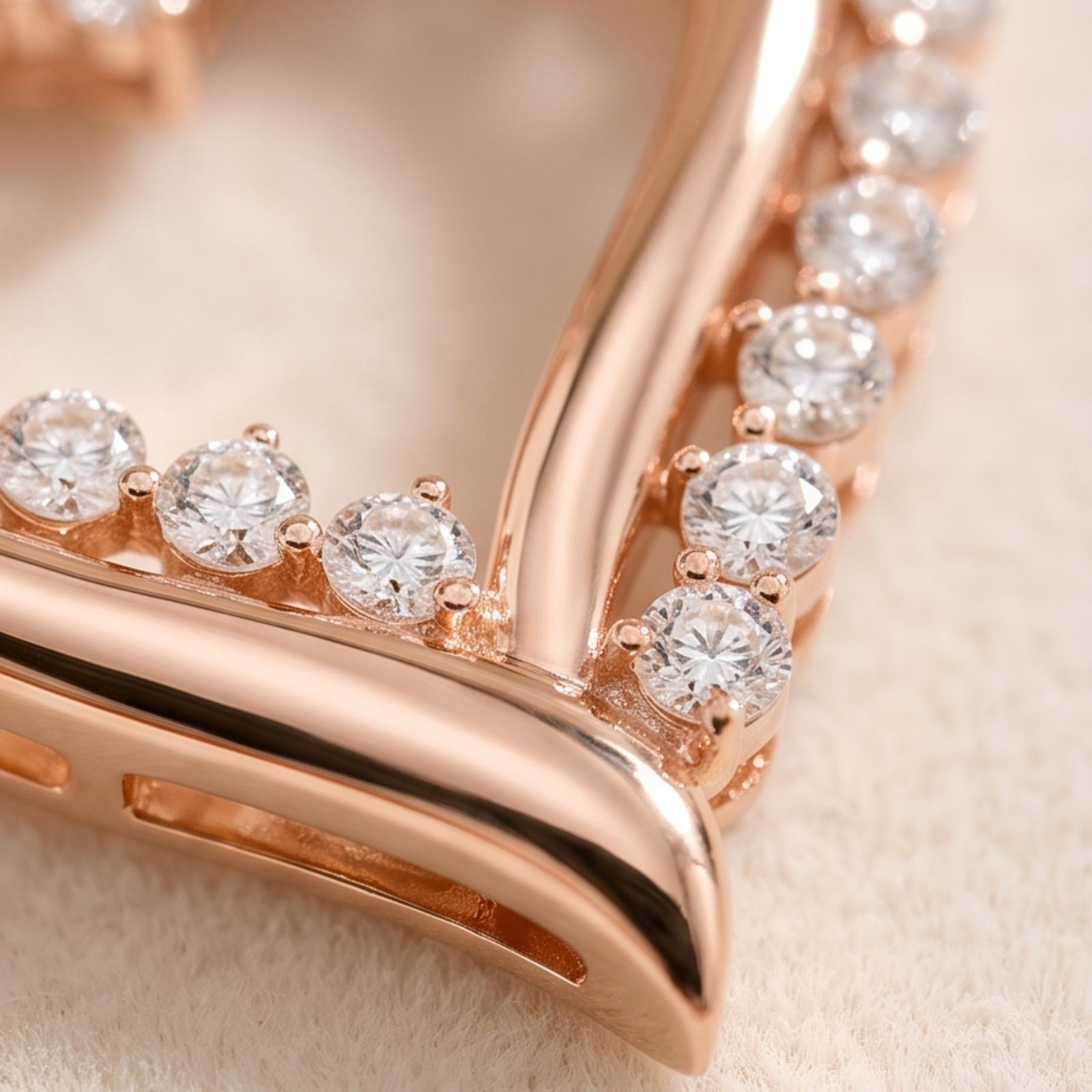 White Gold Natural Diamond Necklace Certified Elegance Only at Bafleh Jewellery - Image 2