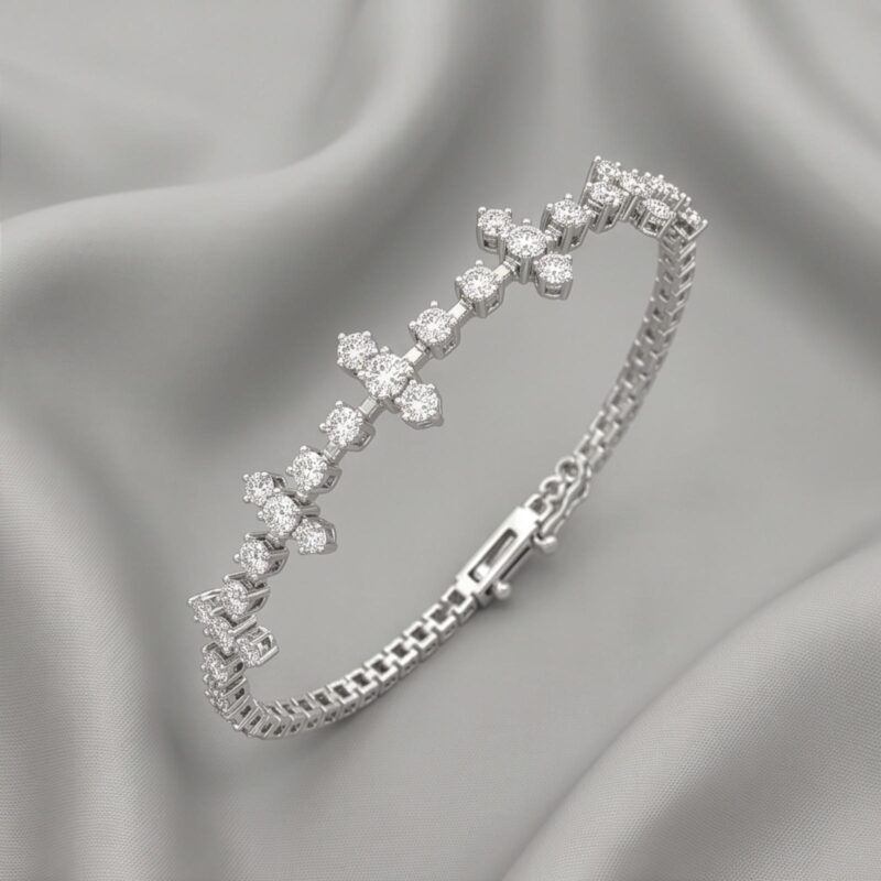 Shop Exclusive 18K White Gold Diamond Bracelets at Bafleh Jewellery