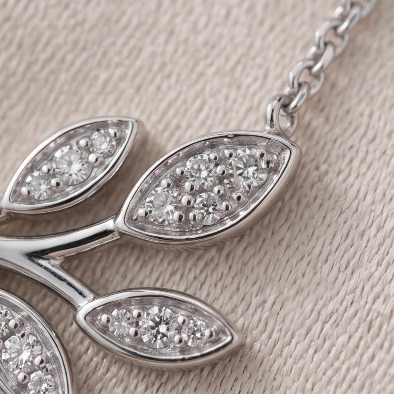 A Timeless White Gold Diamond Necklace by Bafleh Jewellery - Image 2