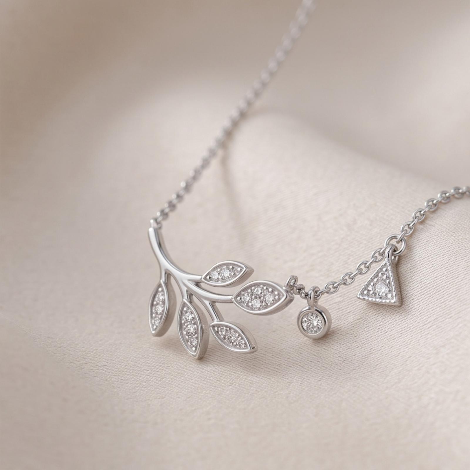 A Timeless White Gold Diamond Necklace by Bafleh Jewellery - Image 3