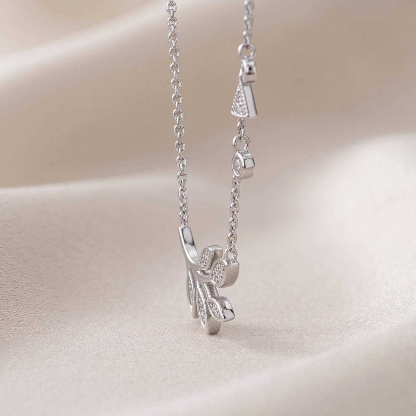 A Timeless White Gold Diamond Necklace by Bafleh Jewellery - Image 4