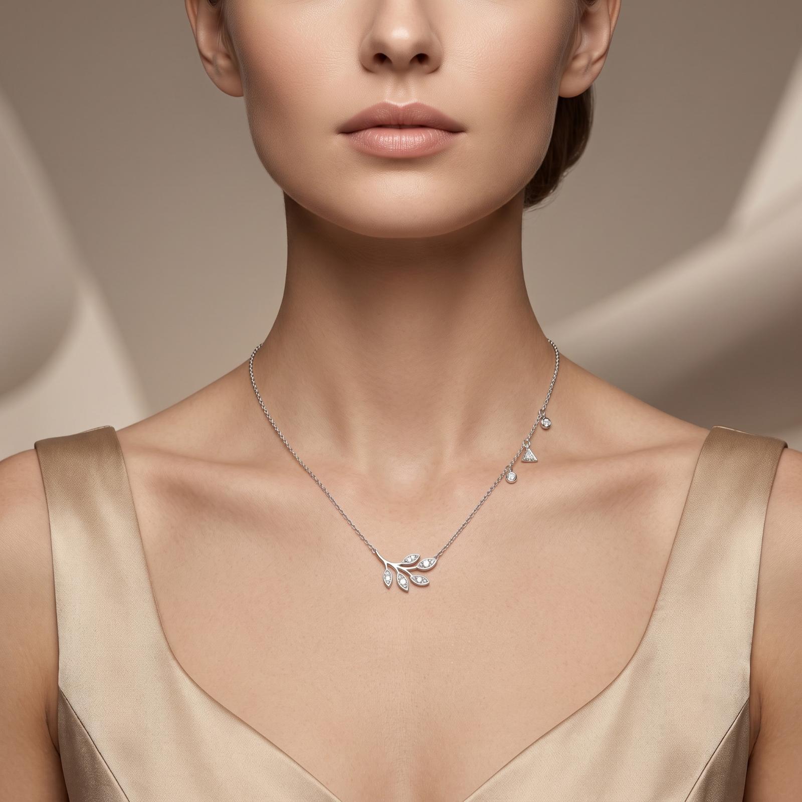 A Timeless White Gold Diamond Necklace by Bafleh Jewellery - Image 5