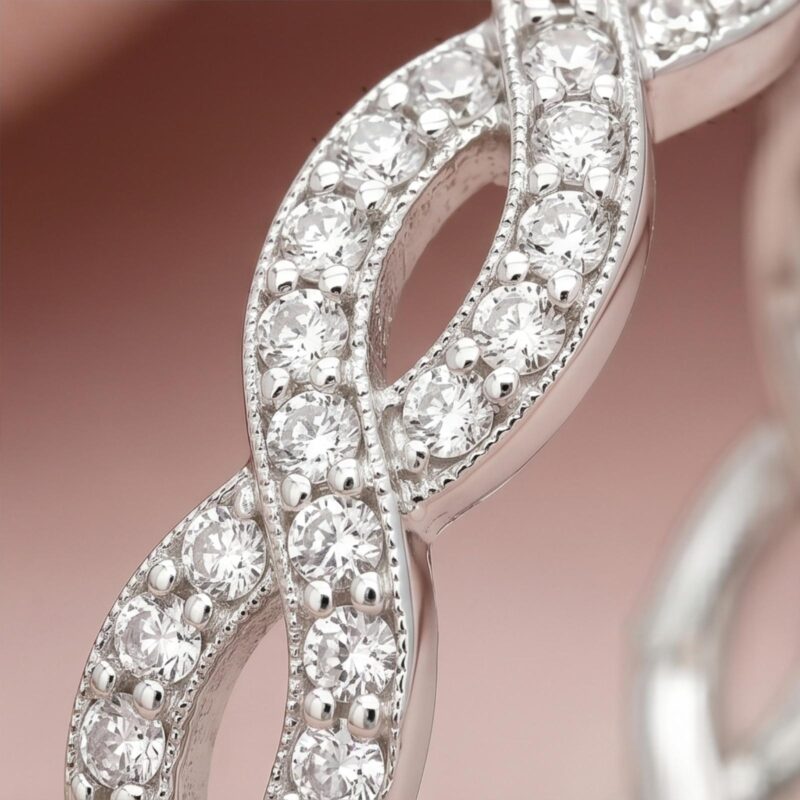 Alternative view of Shine in Style with 18K White Gold Hoop Earrings Set with Natural Diamonds | Exclusive at Bafleh Jewellery