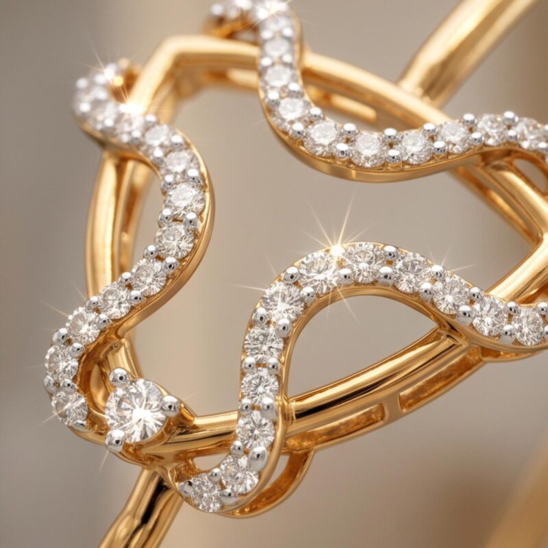 Alternative view of Exclusive Diamond Bangle Collection at Bafleh Jewellery| 18K Yellow Gold