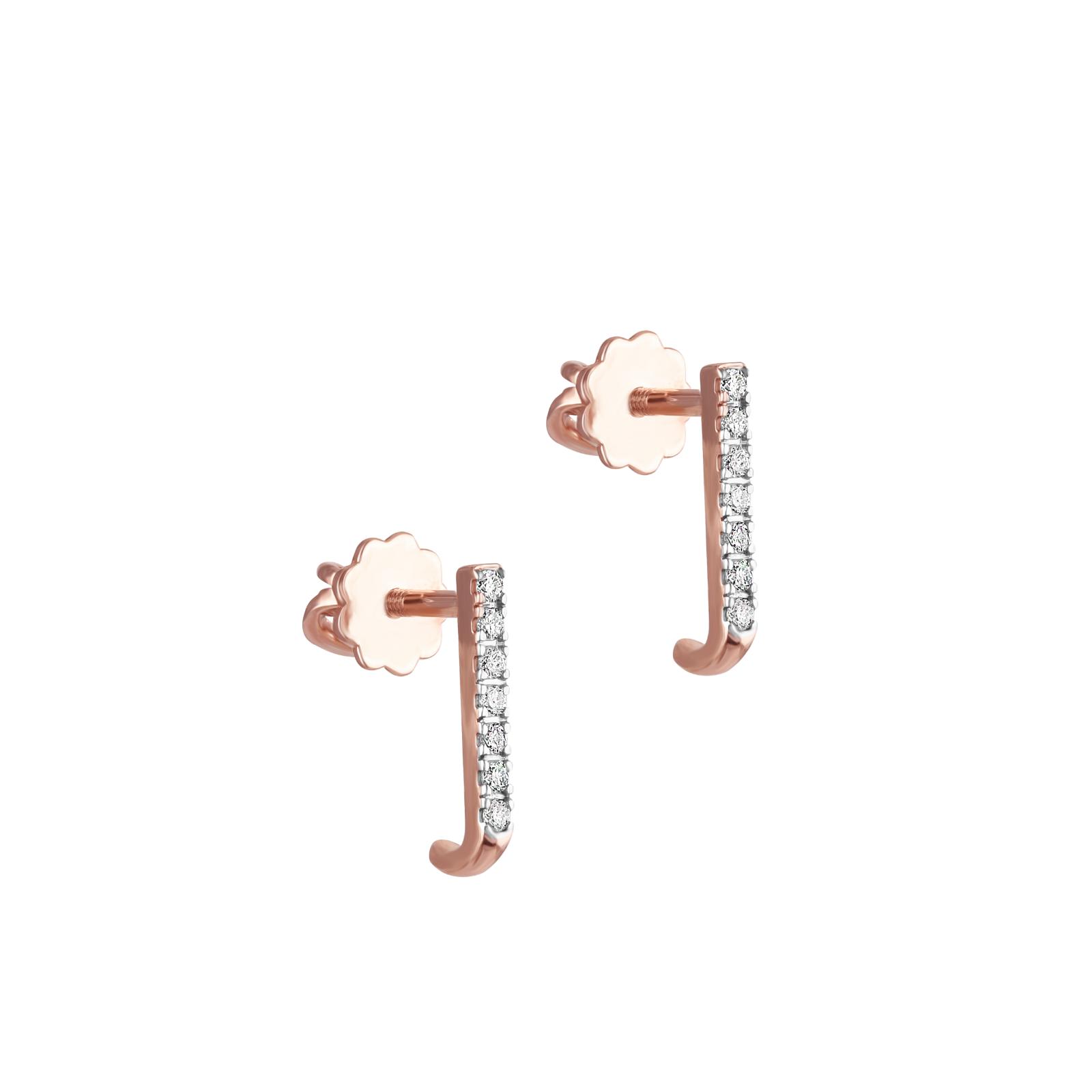 Celebrate Every Moment with 18K Rose Gold Diamond Earrings, Luxuriously Crafted and IDT Certified by Bafleh Jewellery - Image 2