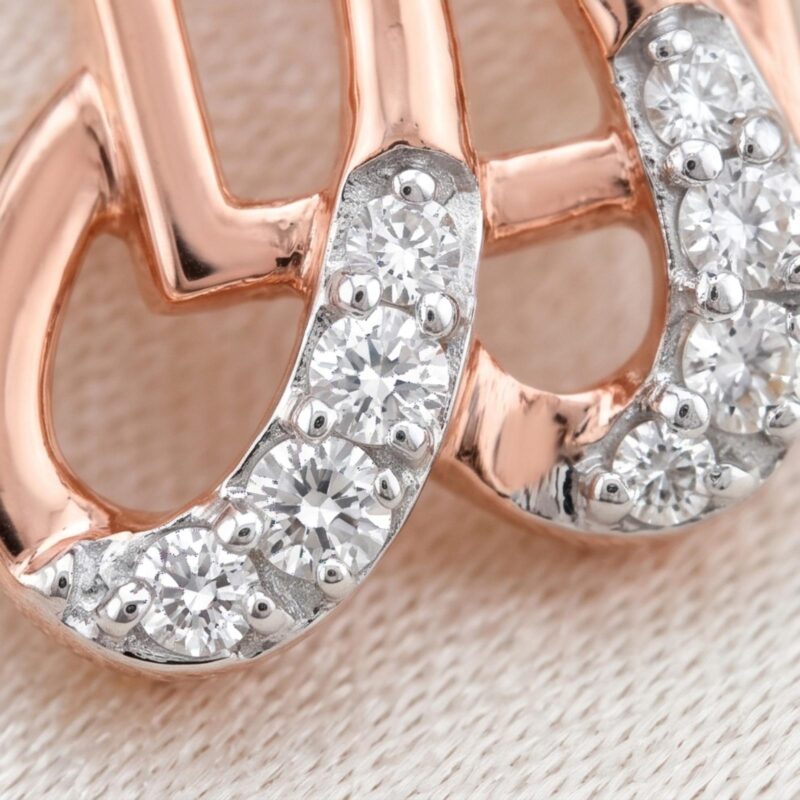Alternative view of Dazzle Every Occasion with 18K Rose Gold Diamond Earrings, Featuring Genuine IDT Certified Diamonds from Bafleh Jewellery