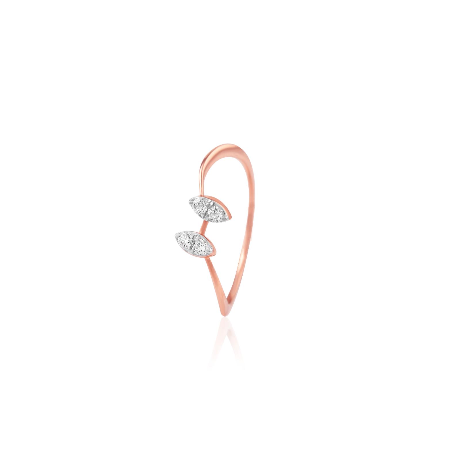 The Perfect Proposal: Twin Diamond Engagement Ring in Rose Gold - Image 3