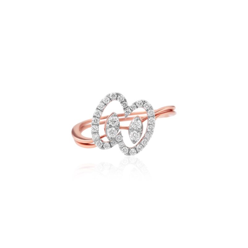 The Perfect Proposal: Twin Diamond Engagement Ring in Rose Gold