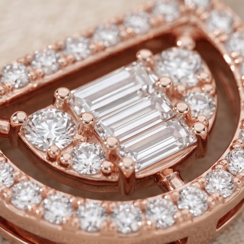 Alternative view of Elevate Your Elegance with This Exquisite Rose Gold Diamond Necklace by Bafleh Jewellery A Perfect Blend of Luxury and Romance
