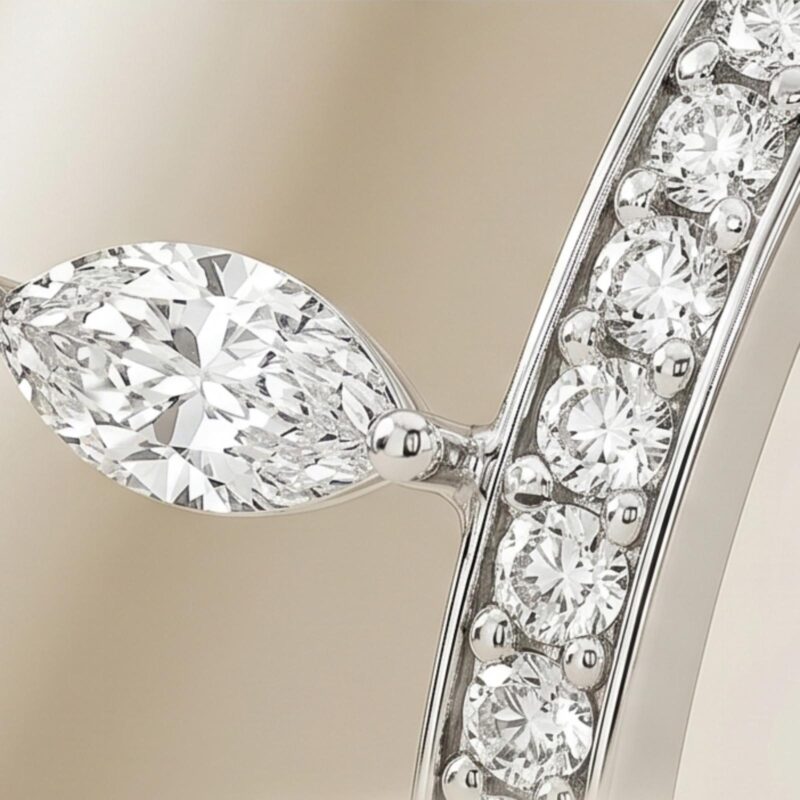 Alternative view of Stunning 18K White Gold Diamond Ring with Natural Diamond Perfect Blend of Luxury and Shine