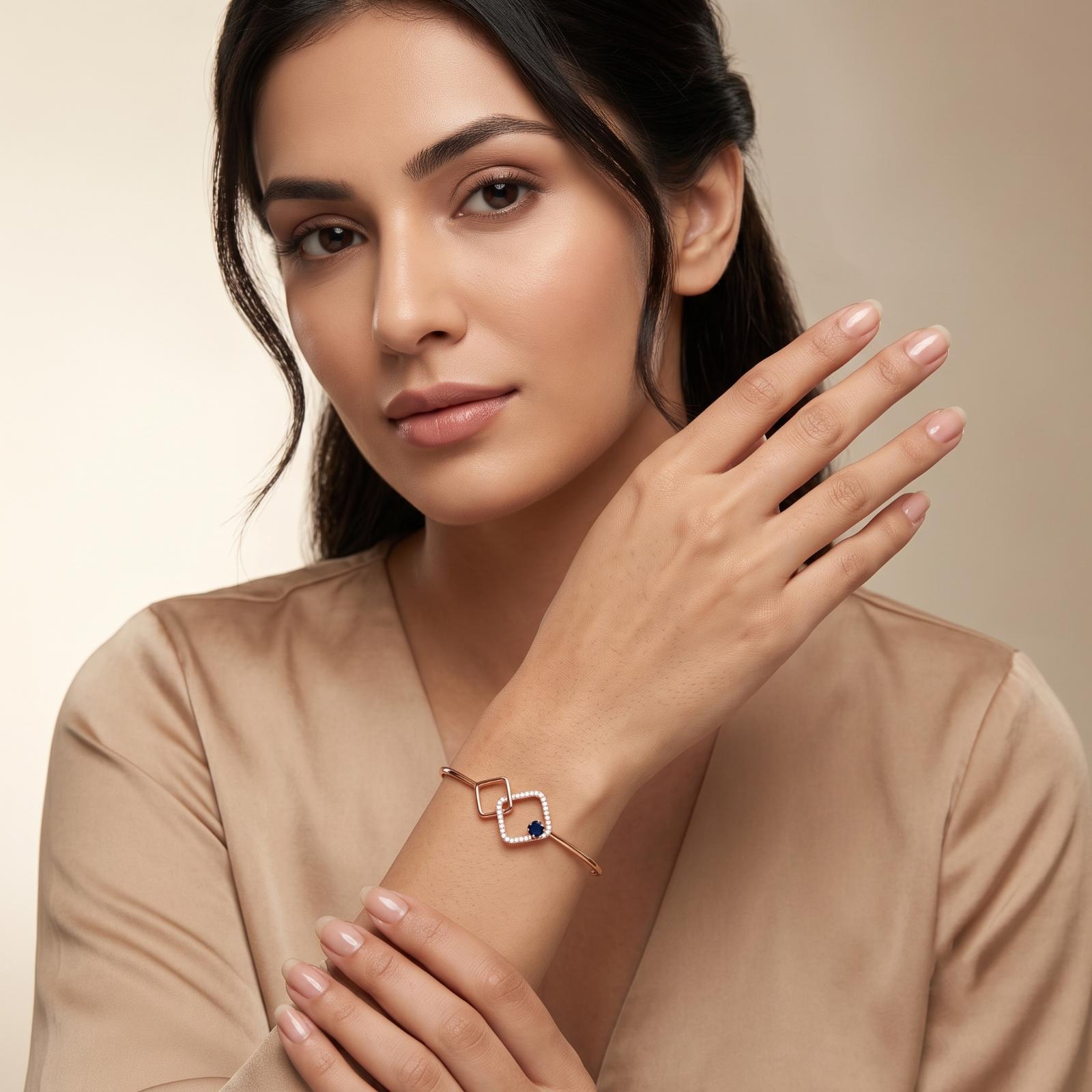 Designer Diamond Bangle Crafted in 18K Rose Gold - Image 3