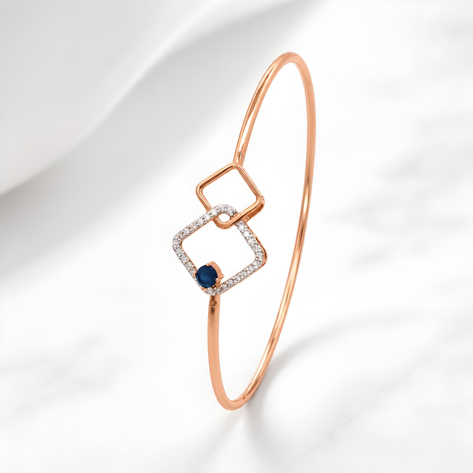 Designer Diamond Bangle Crafted in 18K Rose Gold - Image 4