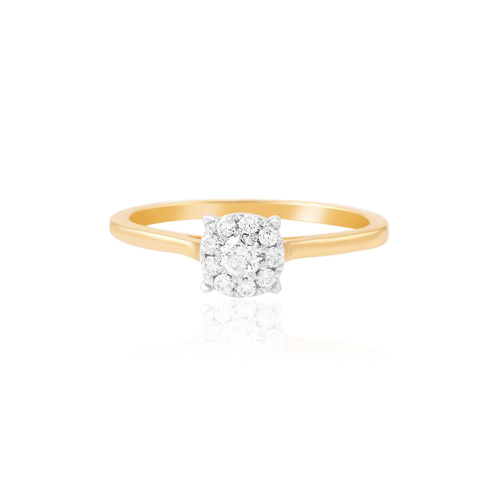 Yellow Gold Diamond Engagement Ring with IDT Certificate ? Exclusively at Bafleh Jewellery - Image 2