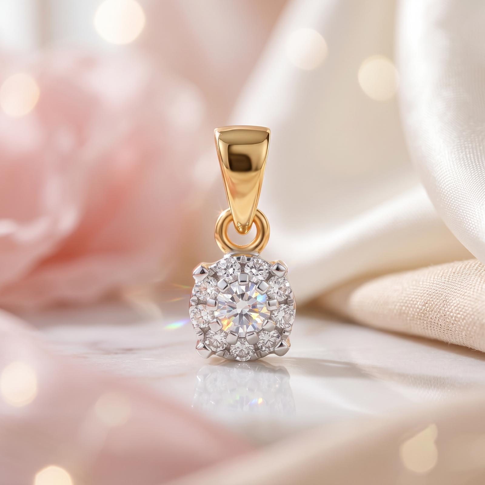 Certified Brilliance: Diamond Pendant with IDT Certificate at Bafleh Jewellery