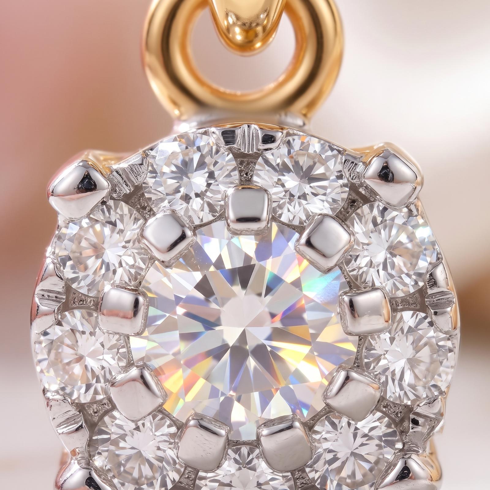 Certified Brilliance: Diamond Pendant with IDT Certificate at Bafleh Jewellery - Image 2