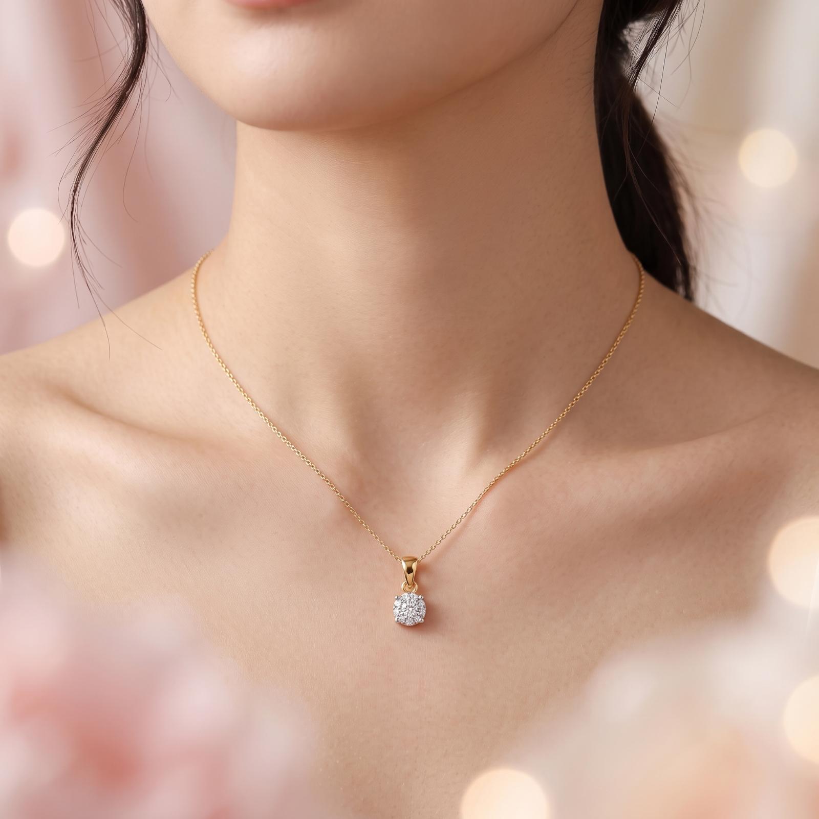 Certified Brilliance: Diamond Pendant with IDT Certificate at Bafleh Jewellery - Image 4