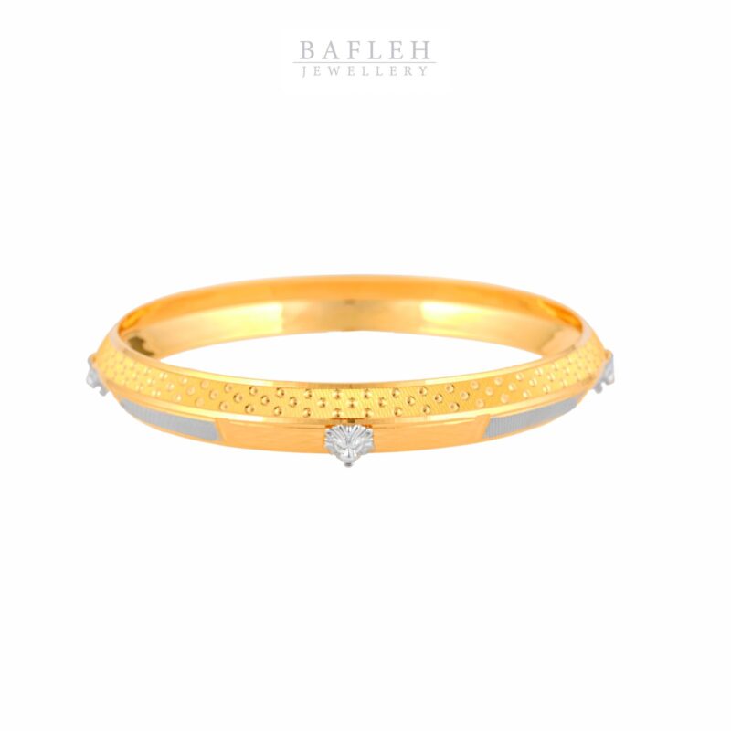 Designer 22K Gold Bangle Crafted with Exquisite Details | Bafleh Jewellery
