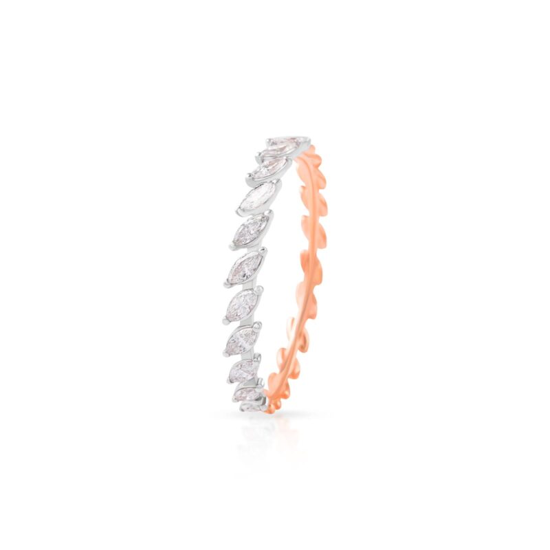 Alternative view of Two Hearts, One Promise ? IDT Certified Rose Gold Twin Diamond Rings at Bafleh Jewellery