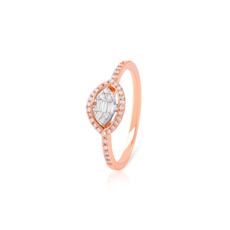 Two Hearts, One Promise ? IDT Certified Rose Gold Twin Diamond Rings at Bafleh Jewellery