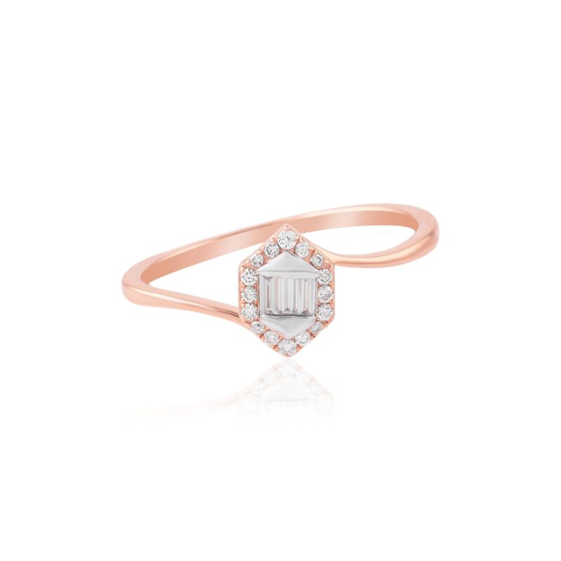 Alternative view of Exclusively Yours: Rose Gold Diamond Ring with IDT Certificate at Bafleh Jewellery