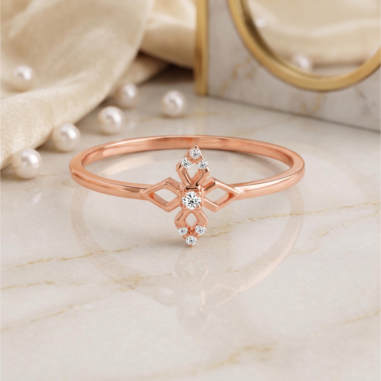 Romantic Glow: The Perfect Rose Gold Diamond Ring for Every Moment - Image 4