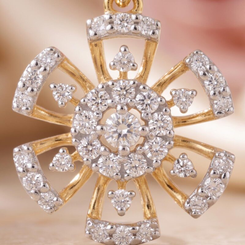Alternative view of Elegant Diamond Pendant, Fully IDT-Certified Shop Now at Bafleh