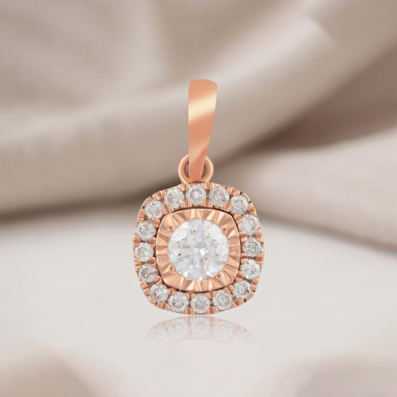 Modern Glamour with a Diamond Square Cut Pendant