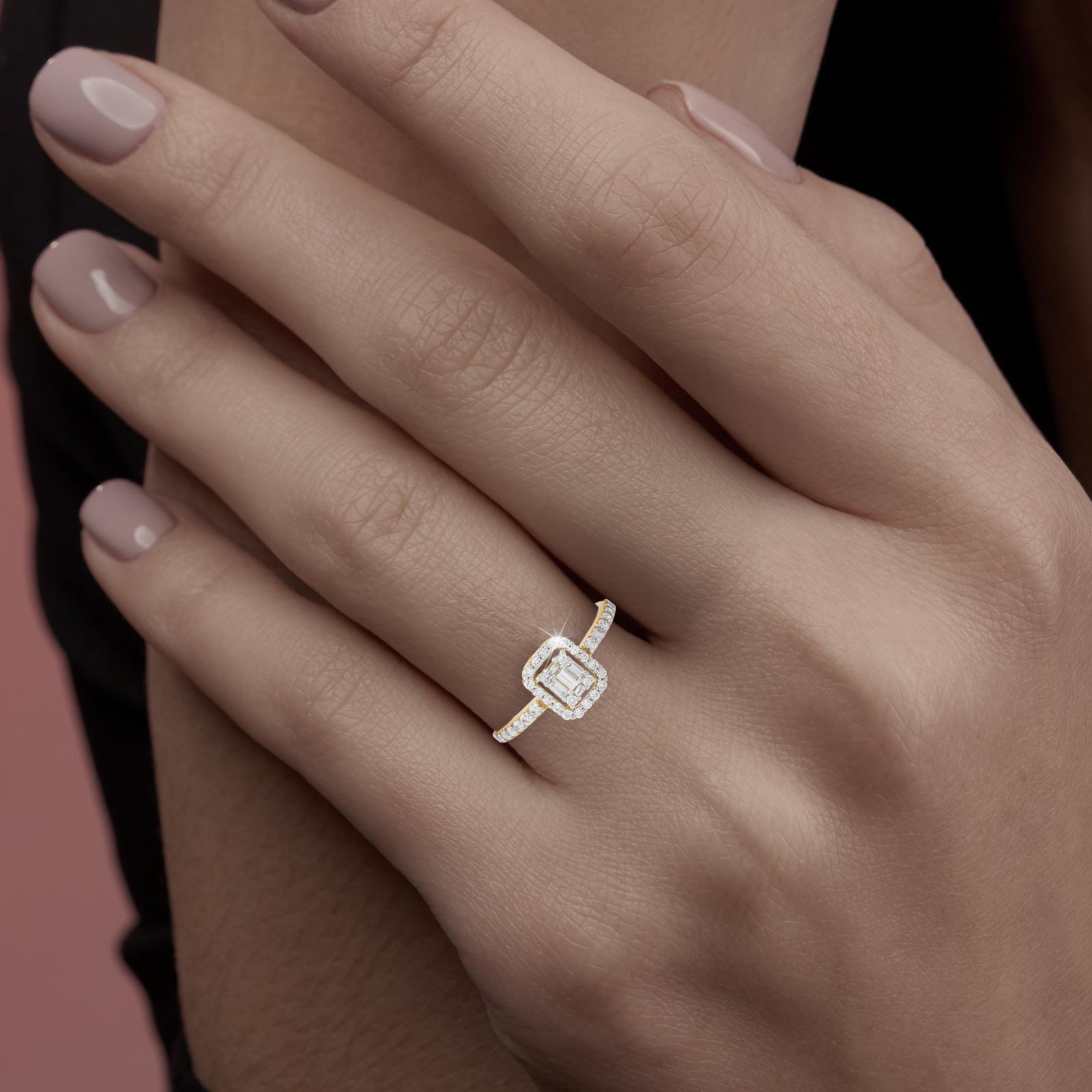 Timeless Love in Yellow Gold Diamond Engagement Ring Exclusively at Bafleh Jewellery - Image 4