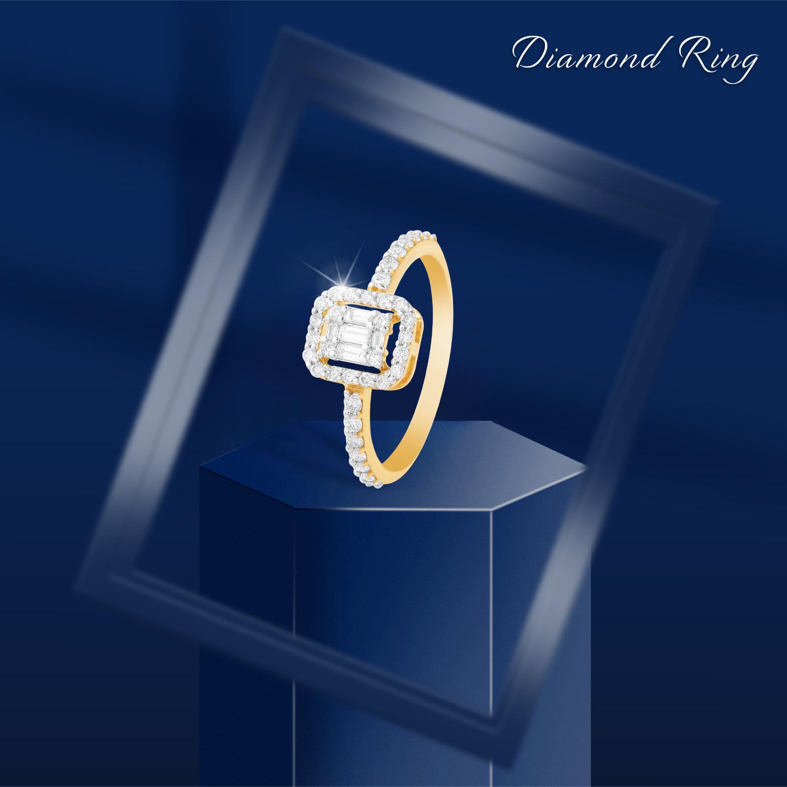 Timeless Love in Yellow Gold Diamond Engagement Ring Exclusively at Bafleh Jewellery - Image 3