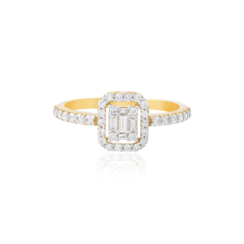Alternative view of Timeless Love in Yellow Gold  Diamond Engagement Ring Exclusively at Bafleh Jewellery