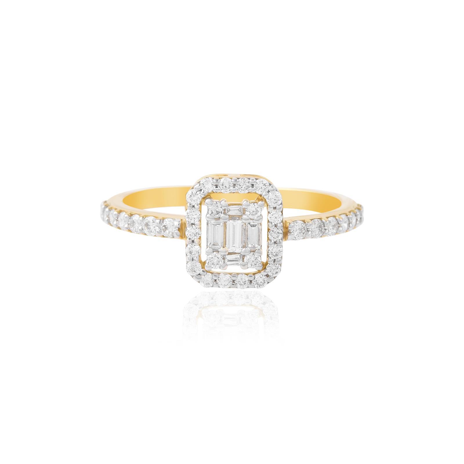 Timeless Love in Yellow Gold Diamond Engagement Ring Exclusively at Bafleh Jewellery - Image 2