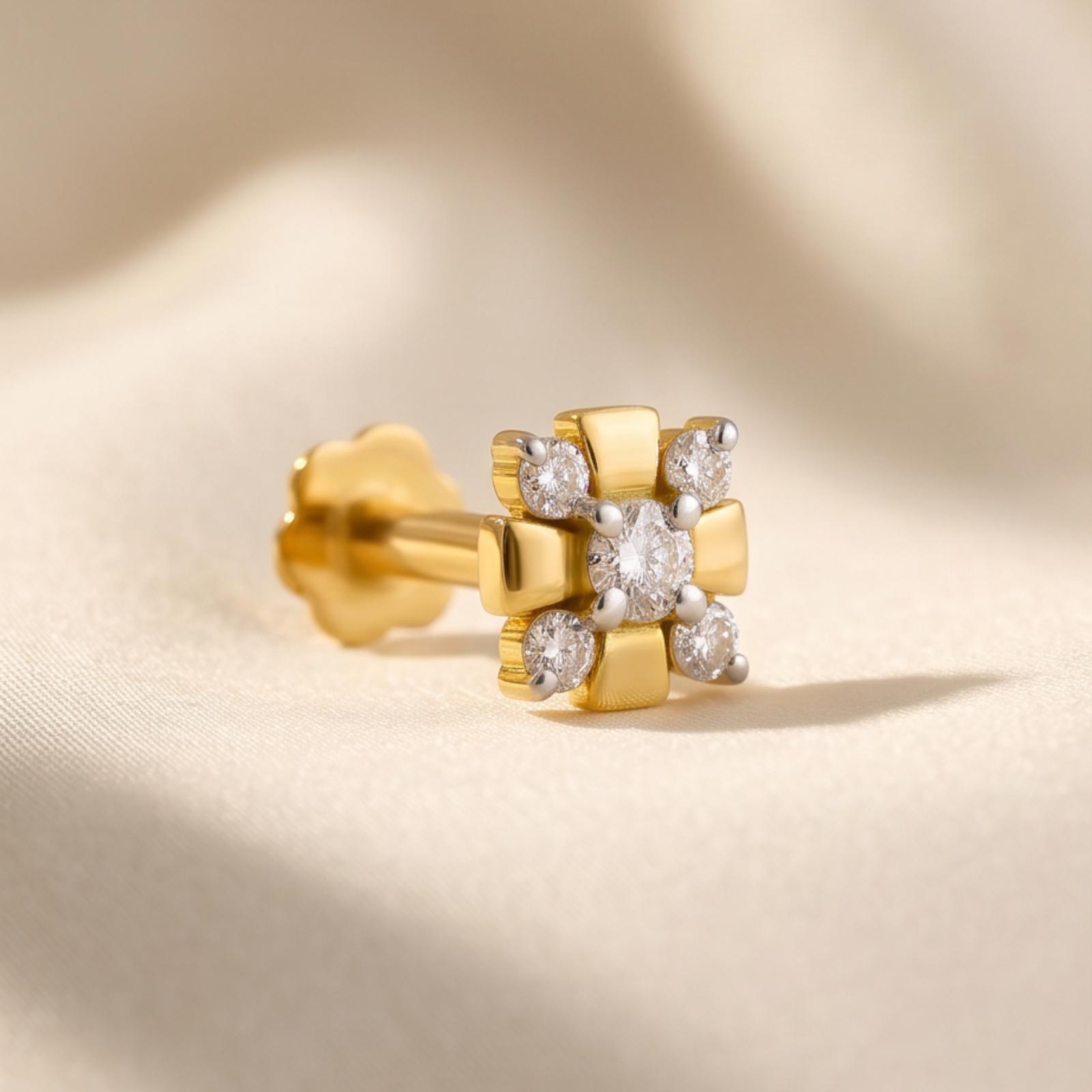 Celebrate Your Inner Glow: Adorn Yourself with Diamond Nose Pin