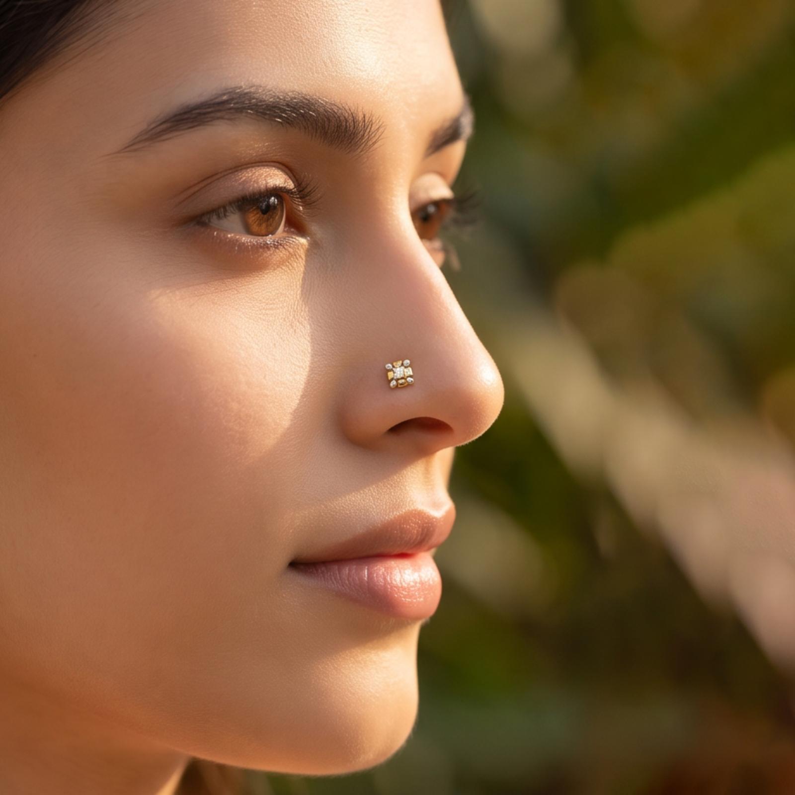 Celebrate Your Inner Glow: Adorn Yourself with Diamond Nose Pin - Image 4