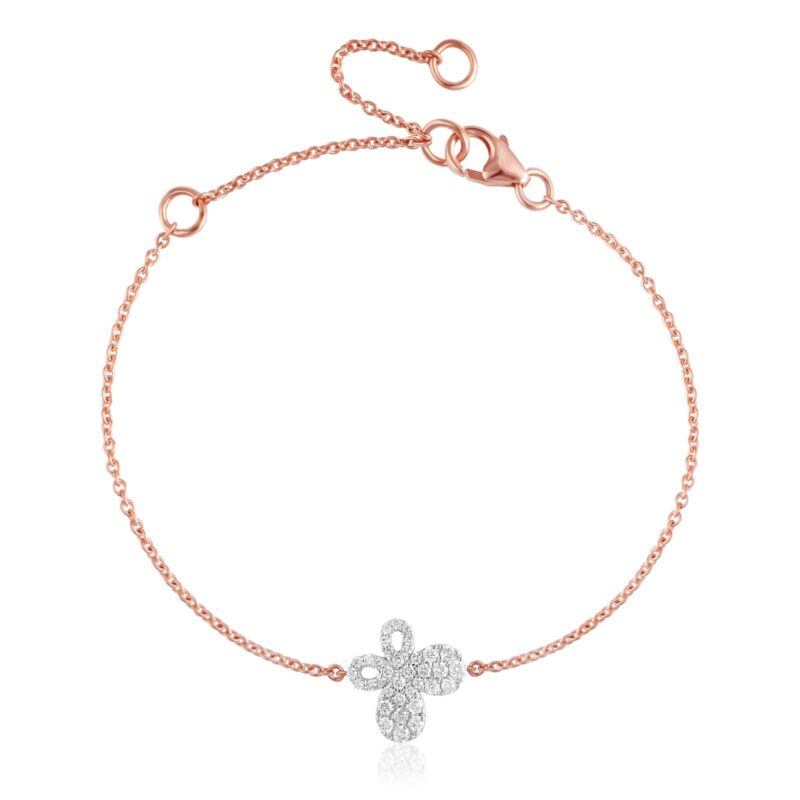 Exquisite Diamond Rose Gold Bracelet with IDT Certification ? Only at Bafleh Jewellery