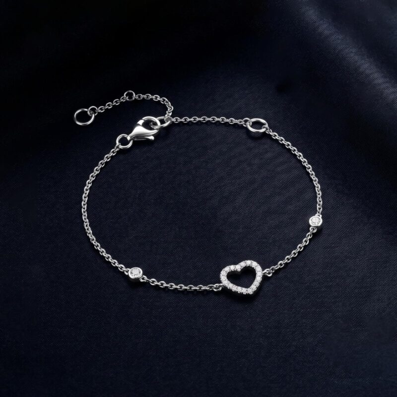 Exclusive Diamond White Gold Bracelet with IDT Certificate Bafleh Jewellery