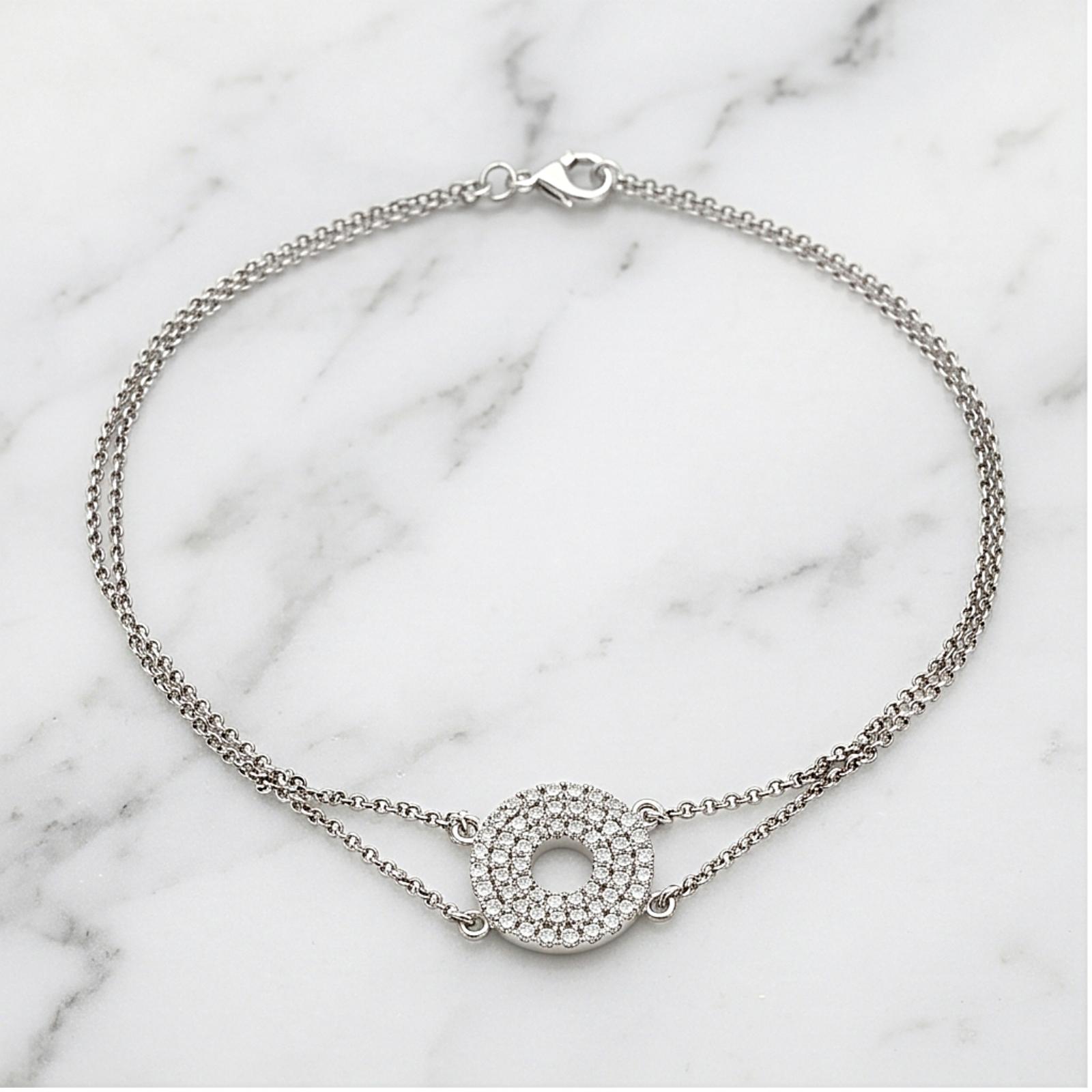 Elegant 18K White Gold Round Cut Natural Diamond Bracelet ? Daily Wear Luxury | IDT Certified by Bafleh Jewellery - Image 3