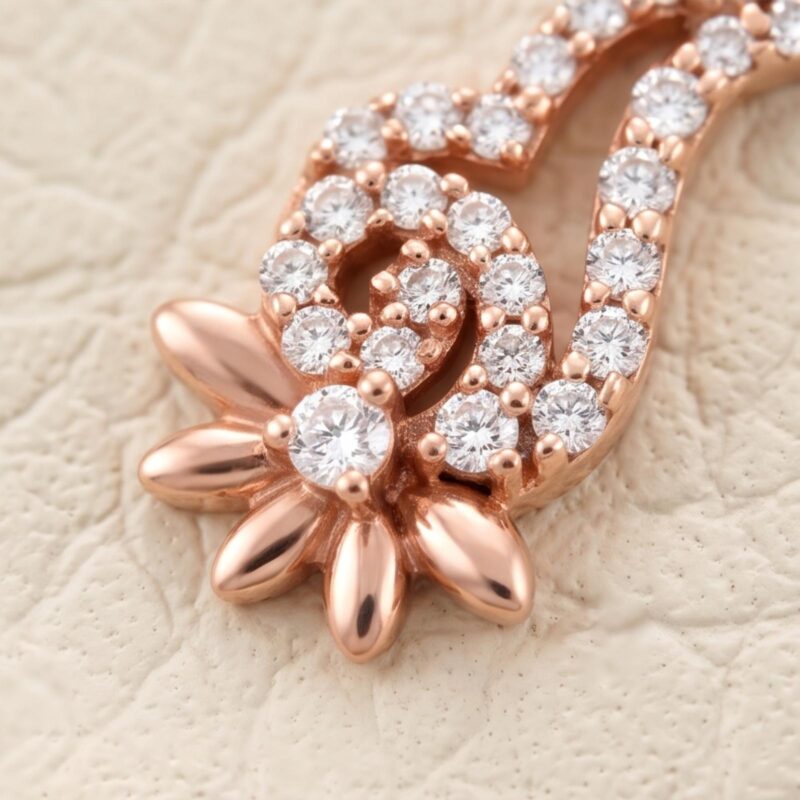 Alternative view of Discover Timeless Beauty with 18K Rose Gold Diamond Stud Earrings