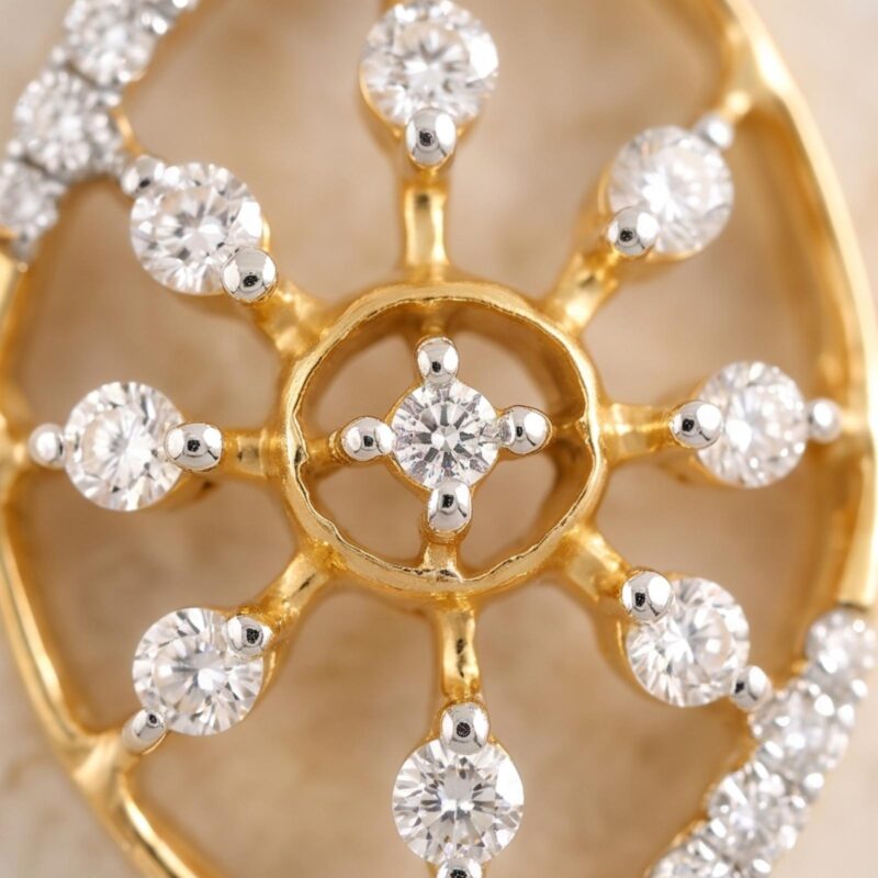 Alternative view of Exquisite 18K Gold Natural Diamond Pendant A Symbol of Timeless Luxury and Elegance by Bafleh Jewellery