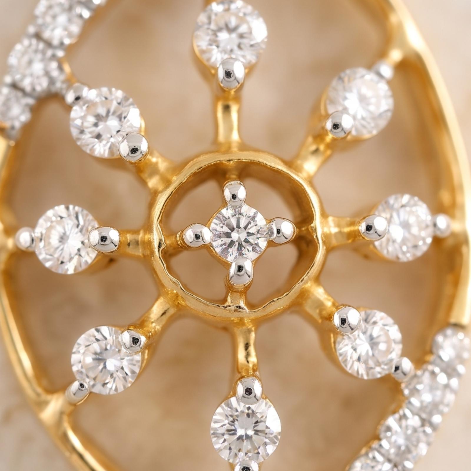 Exquisite 18K Gold Natural Diamond Pendant A Symbol of Timeless Luxury and Elegance by Bafleh Jewellery - Image 2