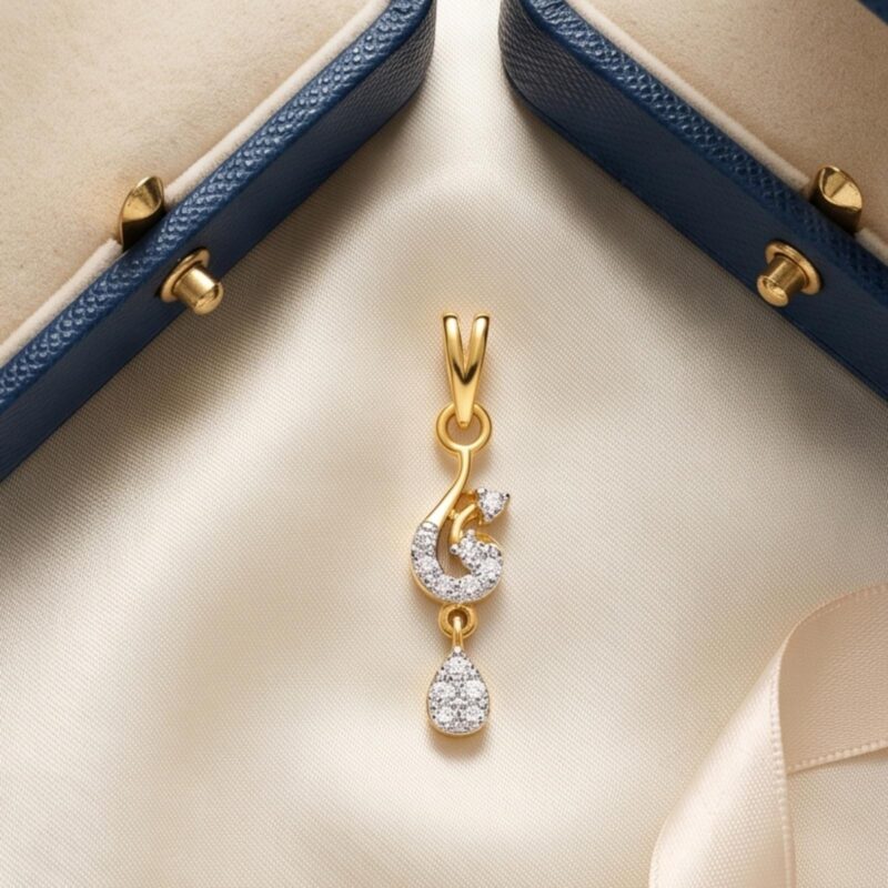 Certified Diamond Elegance: IDT Diamond Pendant Now Available at Bafleh Jewellery