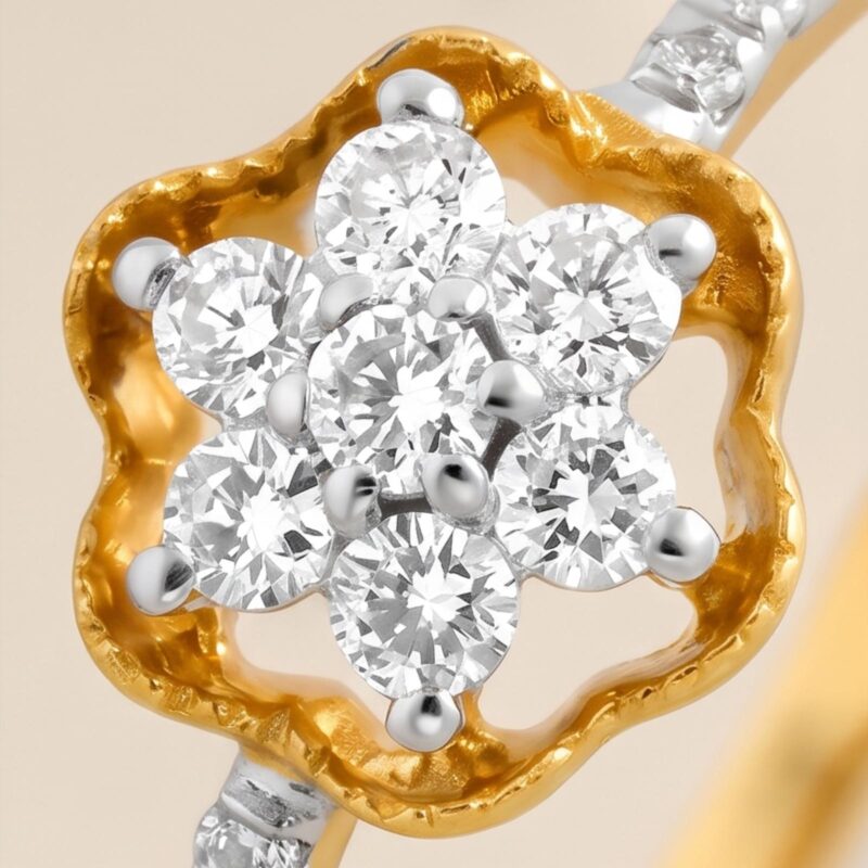 Alternative view of Premium 18K Yellow Gold Ring with Brilliant Natural Diamonds Handcrafted Fine Jewellery Exclusive by Bafleh Jewellery