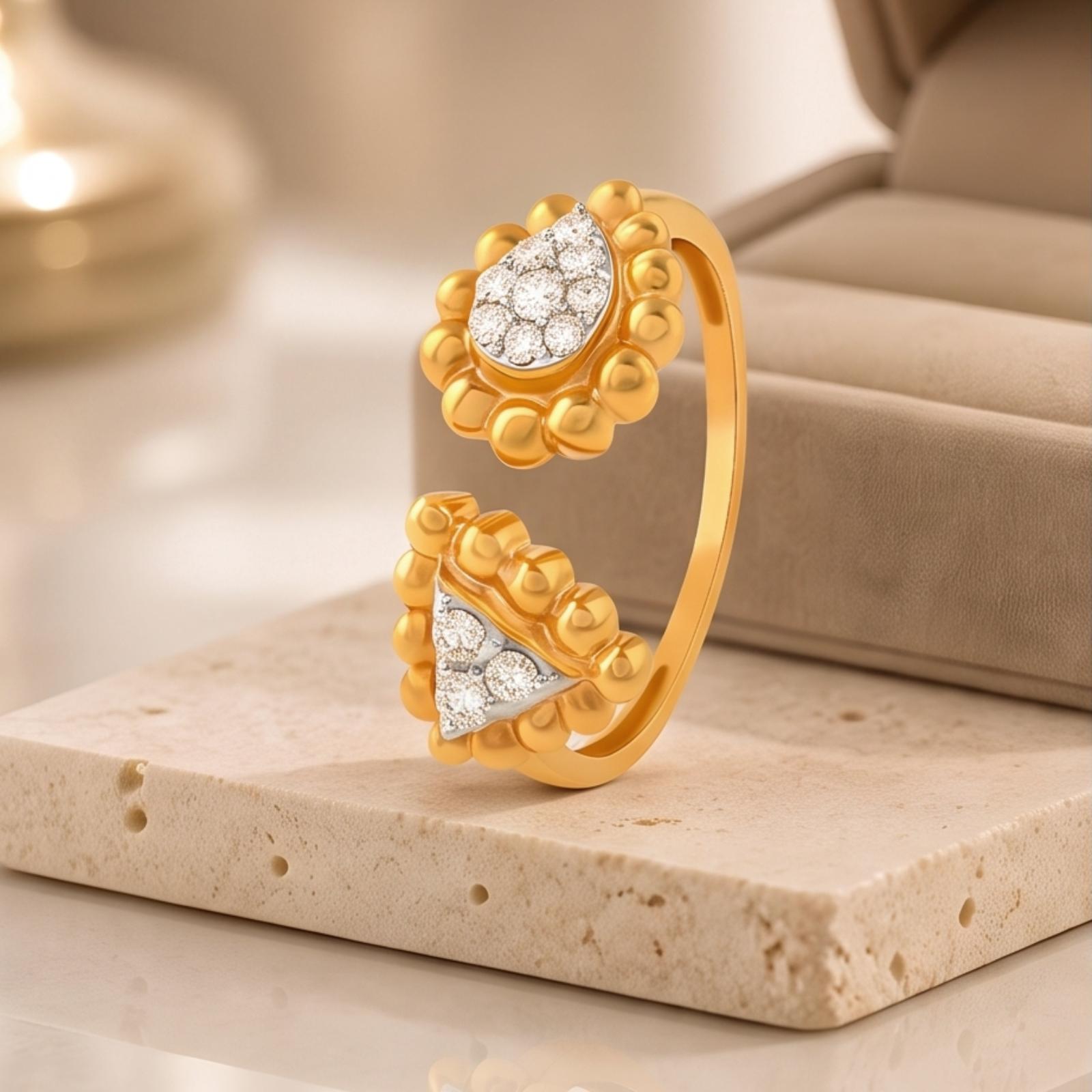 Discover the Beauty of Natural Diamonds with Our 18K Yellow Gold Ring Collection
