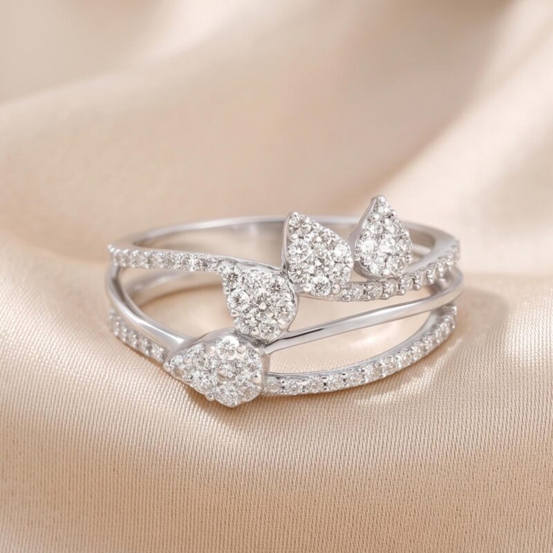 Alternative view of Discover Luxury with an Exquisite 18K White Gold Natural Diamond Ring by Bafleh Jewellery