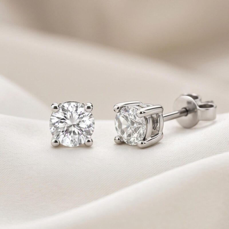Alternative view of Ethical Luxury Perfected  Lab Grown Diamond Earrings by Bafleh Jewellery Collection