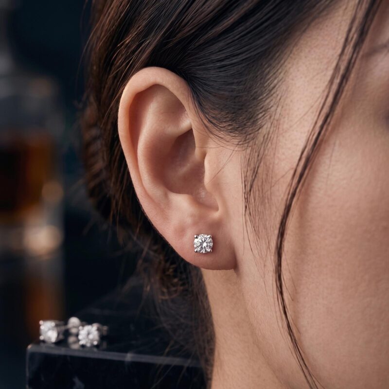 Alternative view of Premium Lab Grown Diamond Earrings Collection by Bafleh Jewellery  Crafted for Radiance, Sophistication, and Sustainable Luxury