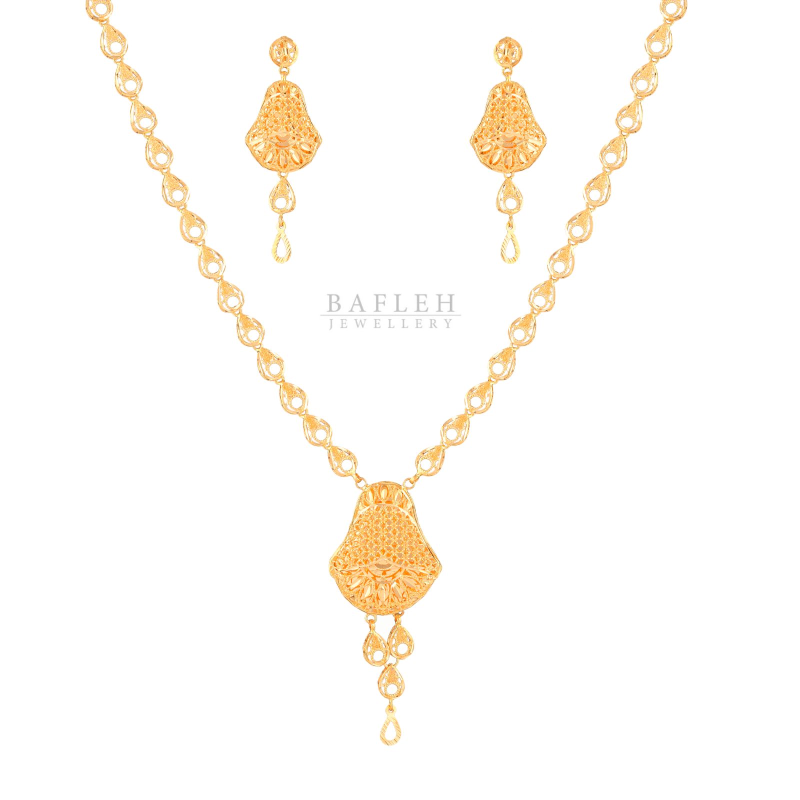 Royal 22K Gold Necklace Set for Women | Timeless Luxury Jewellery by Bafleh Jewellery
