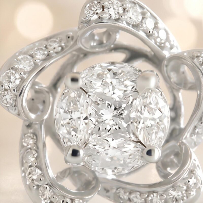 Alternative view of Shine Every Day with an 18K Gold Natural Diamond Pendant