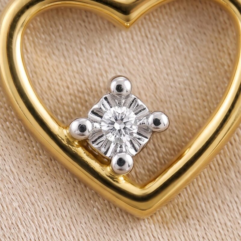 Alternative view of Celebrate Every Moment with Heart Shape Natural Diamond Earrings from Bafleh Jewellery