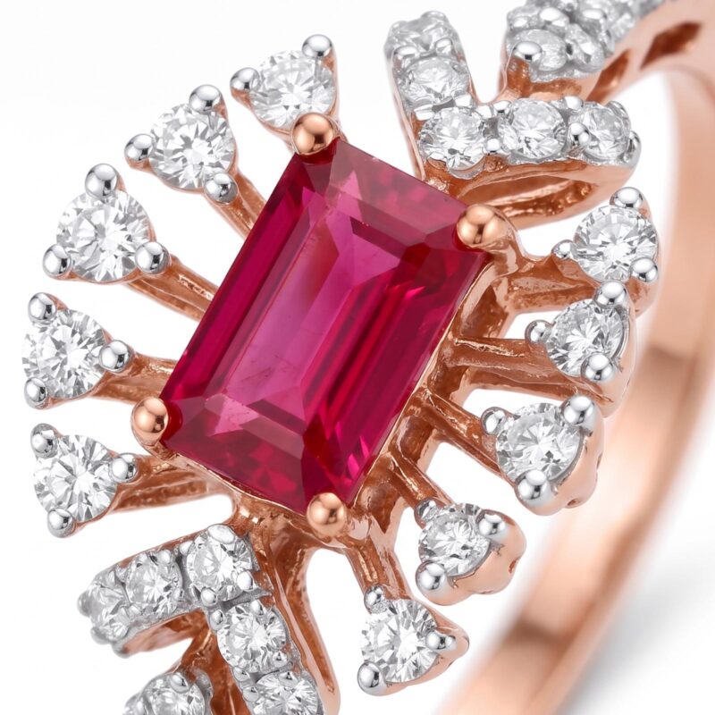 Alternative view of A Timeless Expression of Love Natural Ruby & Diamond Ring