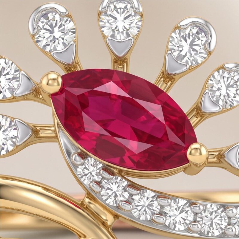 Alternative view of Elegant Ruby & Natural Diamond Jewellery for Every Special Moment